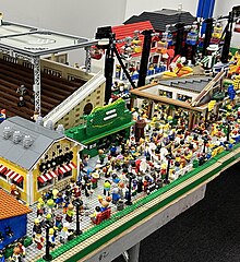State fair scene created with LEGO pieces.