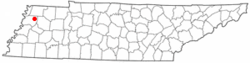 Location of Newbern, Tennessee