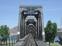 Tempe Salt River Southern Pacific Railroad bridge Tempe-Southern Pacific Railroad Bridge-1912-2.jpg