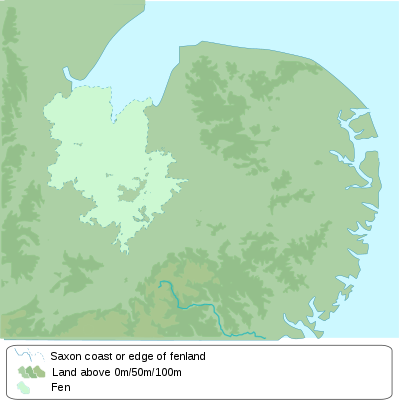 Location map Kingdom of the East Angles