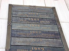 Rose Bowl records at the Hall of Champions UCLA Rose Bowl record.jpg