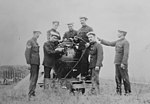 Submarine mining engineers with submarine mine c.1890 [gallery 2]