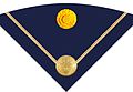 Rank insignia on cap m/1910-14 in the army.