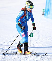Erika Sanelli beim Mixed-Staffel-Wettbewerb