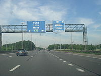 L'A15 au niveau de l'échangeur d'Heppignies.