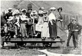 Picnic party on a powered trolley