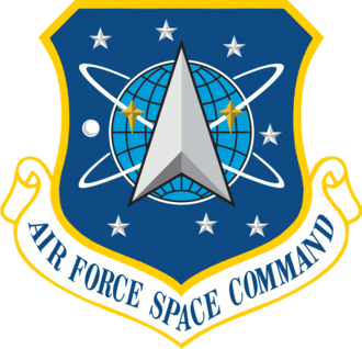 The Air Force Space Command shield, which inspired the Space Force seal. Air Force Space Command.png