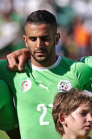 Riyad Mahrez with Algeria in 2014