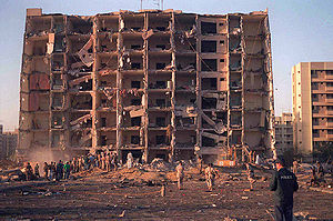 Khobar Towers bombing in Dhahran, Saudi Arabia...