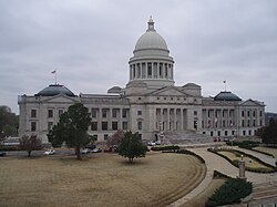 O Capitolio d'Arkansas en Little Rock