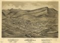 Helena, Montana, 1875, with synopsis description and background as well as list of landmarks; drawn by E.S. Glover, C. (Charles) K. Wells publishing, A.L. Bancroft Lithographers, Published by Jordan Bros