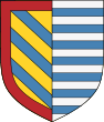 Armoiries de Béatrix de Bourgogne, comtesse de la Marche, d'après l'empreinte d'un sceau du secret de 1276