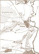 Historische Karte (1894) mit Verlauf der Landwehr bei Ölper