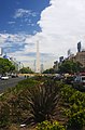 El obelisco de Buenos Aires visto desde la Avenida Nueve de Julio