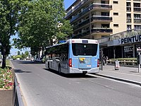 Bus on route 609 in the new blue IDFM livery