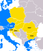 Croatia was a member state of CEFTA between 2003 and 2013. Maps of CEFTA in 2003 and 2007.
