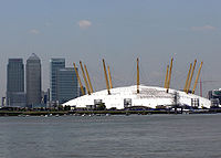 The Dome and the Canary Wharf complex