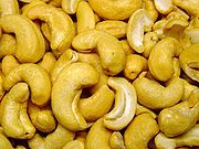 Cashew nuts, roasted and salted