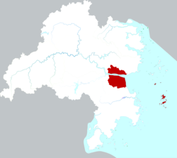 椒江區的地理位置