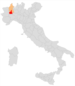 Circondario di Vercelli – Localizzazione