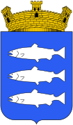 Coat of arms of Mandal Municipality (1921-2019)