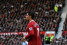 Ronaldo playing for Manchester United during the 2006-07 Premier League season Cristiano Ronaldo.jpg