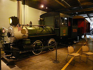 Forney locomotive No. 8 on display inside the museum