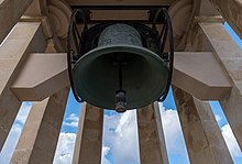 Detail of the Siege Bell War Memorial, Valletta, Malta (PPL1-Corrected) julesvernex2.jpg