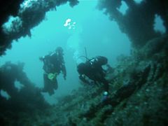 Divers in the wheelhouse