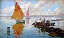 Marina veneciana año 1887-1890 33 x 58 cm