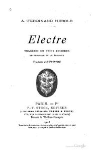 Euripide, Électre, trad. 1908    