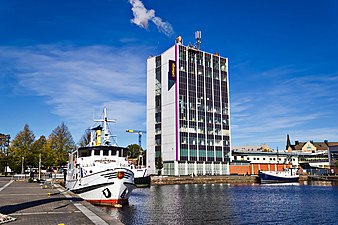 Löfbergs-skrapan i Inre hamn i Karlstad