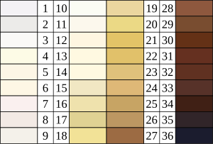 Korean Skin Color Chart