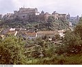 Blick aus Westnordwest, mittig im Hintergrund der Wasserturm an der Mönchskirche um 1957