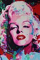 This portrait of Monroe by James Gill is way better than the current one on her page, talking about; File:James Gill's "Marylin Tryptich".jpg, trading this would be better.