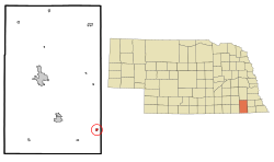 Location of Liberty, Nebraska