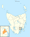 Карта местоположения Glenorchy City LGA Tasmania inset.svg
