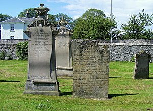 English: Headstones at The Old Cemetery
