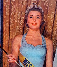 Miss Sweden Hillevi Rombin in 1956, who would go on to win Miss Universe