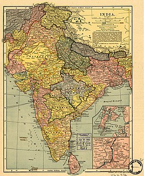 多德、米德联合公司1903年出版的英属印度地图[7]