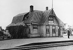 Järnvägsstationen omkring 1910