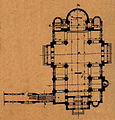 Разрэз ніжняга паверха касцёла, з плана 1905 г.