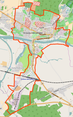 Mapa lokalizacyjna Krosna Odrzańskiego