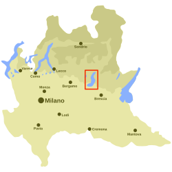 Lago d'Iseo - Localizzazione