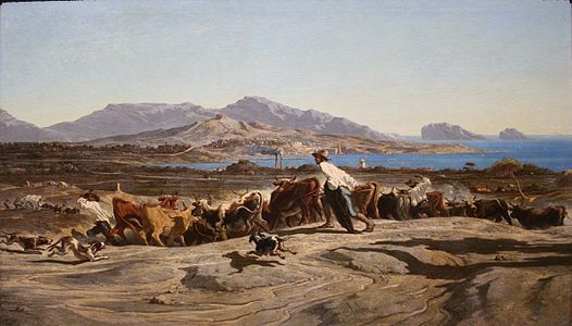 Vue de Marseille prise des Aygalades un jour de marché (1853), 140 x 240 cm, musée des beaux-arts de Marseille.