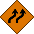 W1-4 Double lane shift (left to right)