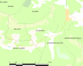 Mapa obce Uchentein