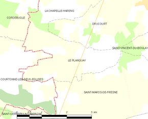 Poziția localității Le Planquay