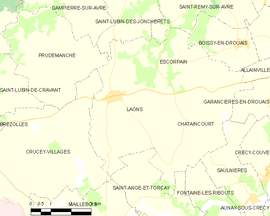 Mapa obce Laons
