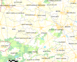 Mapa obce Iffendic